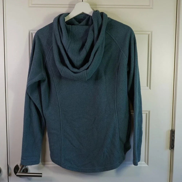 Free Fly Hoodie Womens Small Bamboo Fleece Pullover Sweatshirt Green Blue - Picture 2 of 5